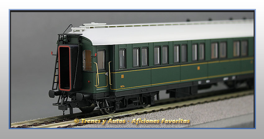 Coche pasajeros verderón Serie 301/344 ACW-37 1ª y 3ª Clase - MZA